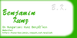 benjamin kunz business card